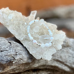 Silver Crystal Moonstone Bracelet
