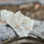 Gold Rose quartz Crystal  Bracelet