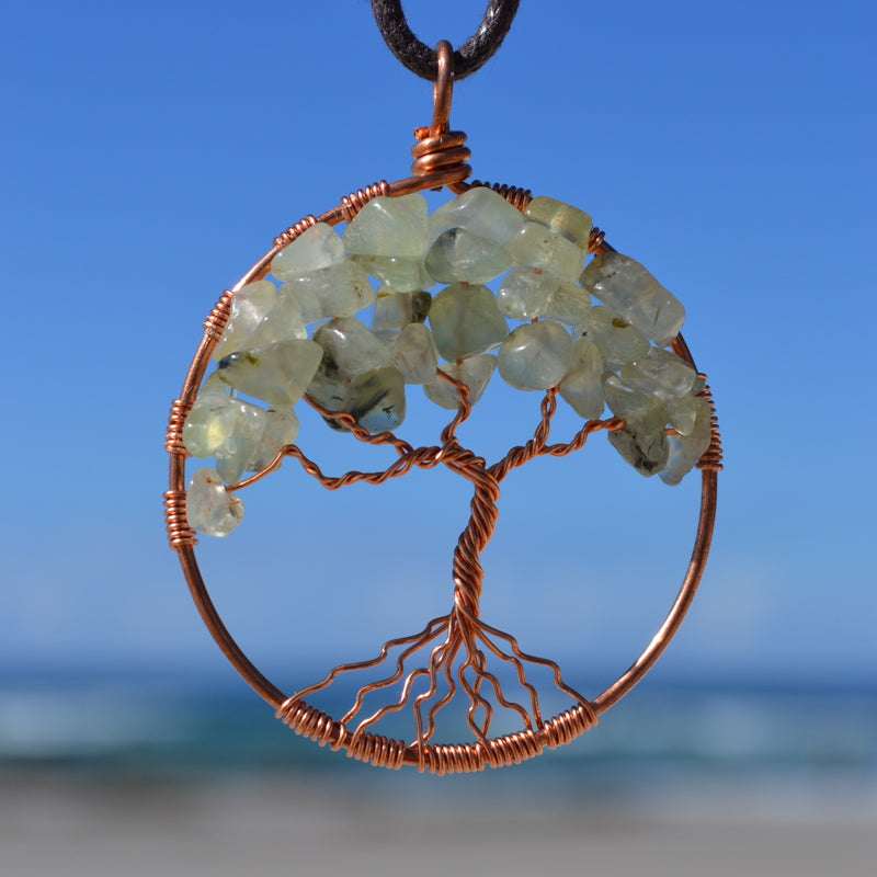 crystal and copper Tree of Life pendant, artisan crafted in Byron Bay, NSW by Thias Miller.