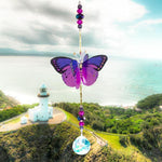 Disco pink and Purple butterfly suncatcher by Kylee Joy