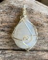 Rainbow Moonstone in Sterling Silver Pendant
