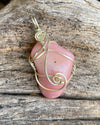 Pink Andean Opal pendant necklace