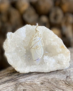 Rainbow Moonstone in Sterling Silver Pendant