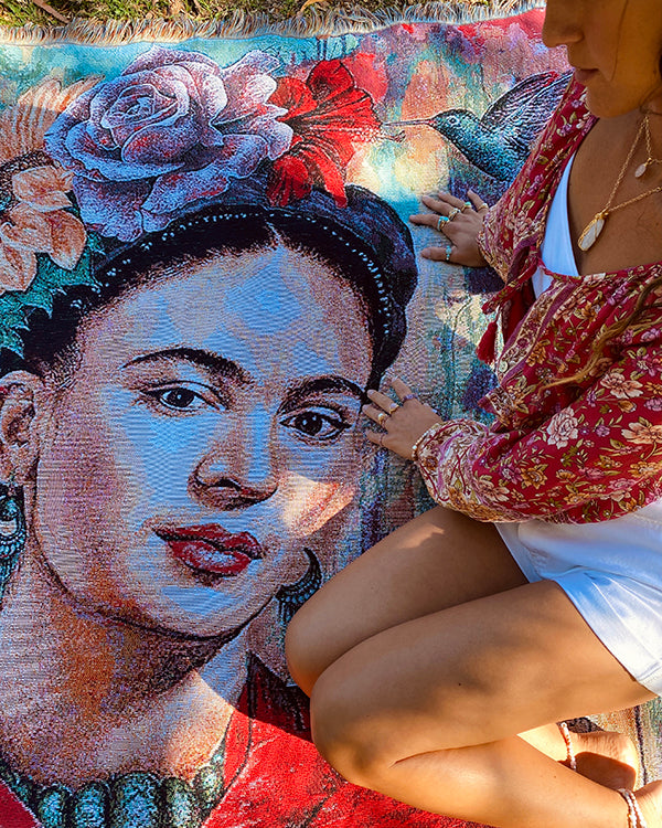 Bold & Beautiful ~ Frida Kahlo Tapestry Blanket