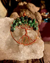Ruby Zoisite Tree of Life Pendant Necklace