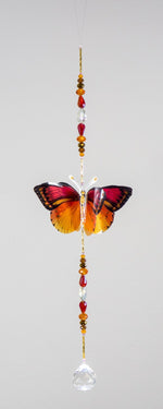 Sunset hand made butterfly crystal suncatcher by Kylee Joy