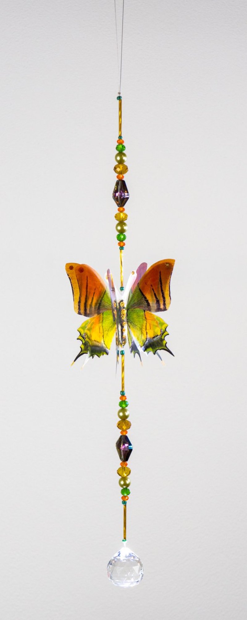 Nepalese butterfly hand made crystal suncatcher by Kylee Joy