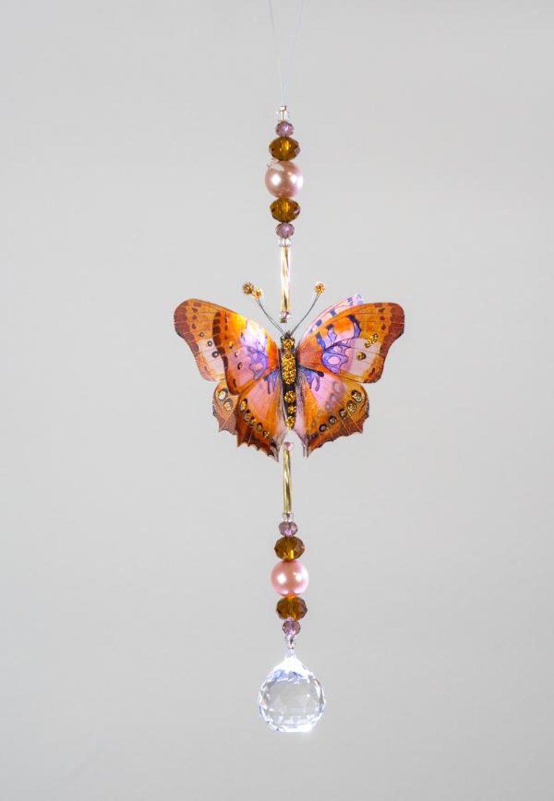 Beautiful hand made butterfly suncatcher by Kylee Joy in the colours of Autumn.