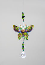 Green Magic hand made butterfly crystal suncatcher by Kylee Joy