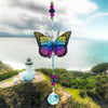Rainbow hand made butterfly crystal suncatcher by Kylee Joy