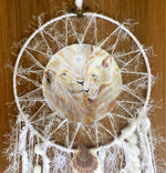 White Lions SpiritArt Mandala, Dreamcatcher, Animal Totem, Spirit Guide, Unique Visionary Art, Dreamtime, Dream Catchers, Soulful Home Decor