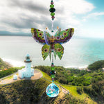 Green Magic hand made butterfly crystal suncatcher by Kylee Joy