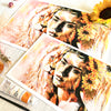 giclee print by visionary Artist Kylee Joy from Byron Bay, Painting of a women and a lion and sunflowers , titled Divine Union  